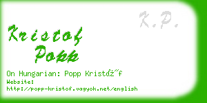 kristof popp business card